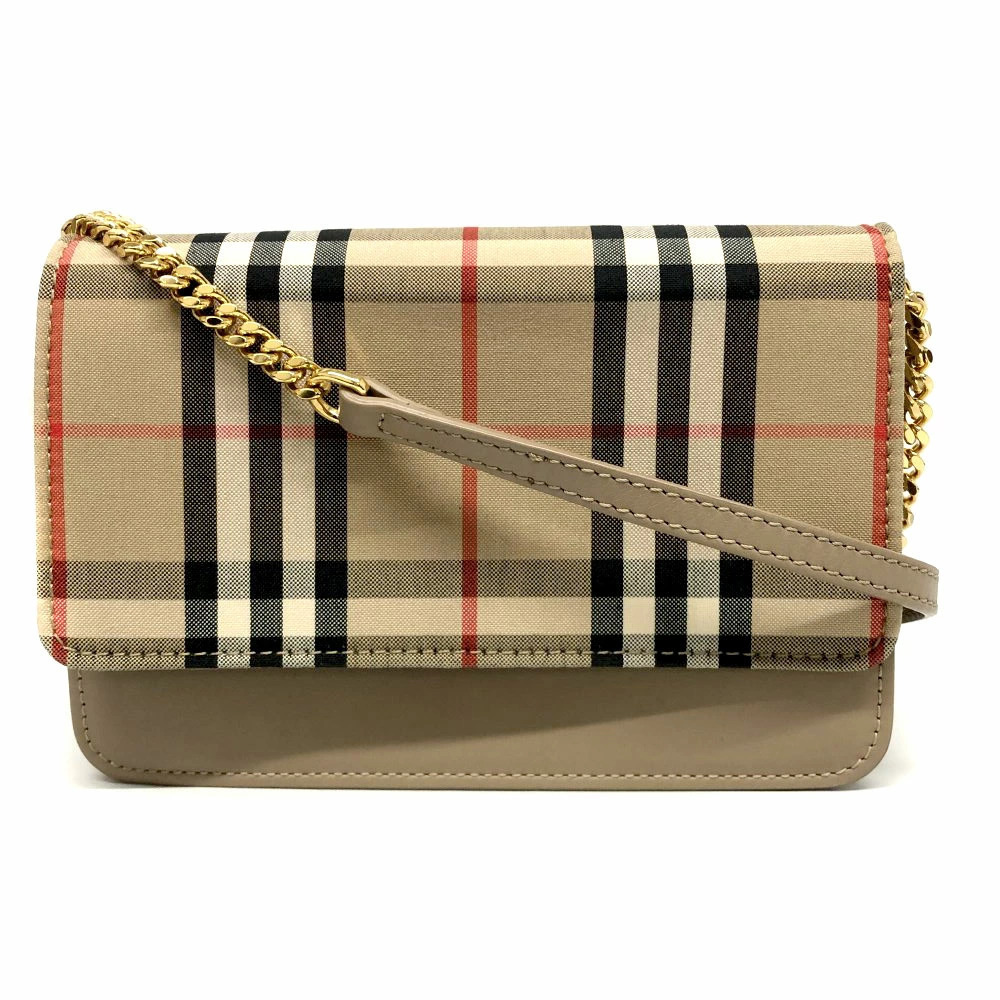 BURBERRY Bag Shoulder Clutch Nova Check Beige Clutch - Picture 1 of 11